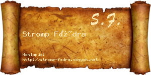 Stromp Fédra névjegykártya